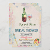 Invitation à une soirée peinture et boissons (Devant / Derrière)