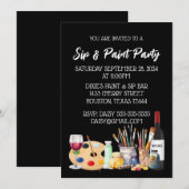 Invitation à une soirée peinture et boissons (Devant / Derrière)