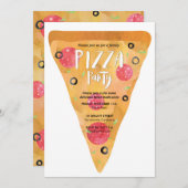 Invitation à une soirée pizza (Devant / Derrière)