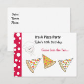 Invitation à une soirée pizza (Devant / Derrière)