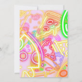 Invitation à une soirée pizza des années 80 - Thèm (Dos)