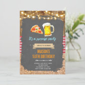 Invitation à une soirée pizza et bière (Debout devant)