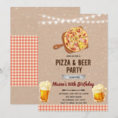 Invitation à une soirée pizza et bière (Devant / Derrière)