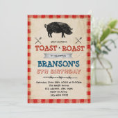 Invitation à une soirée porc rôti et toast (Debout devant)