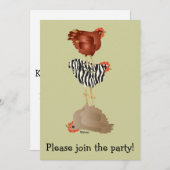 Invitation à une soirée poulets acrobates (enterre (Devant / Derrière)