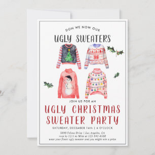 Invitation à une soirée pull de Noël laid