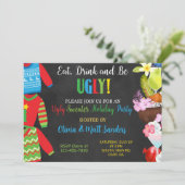 Invitation à une soirée pull de Noël laid. (Debout devant)