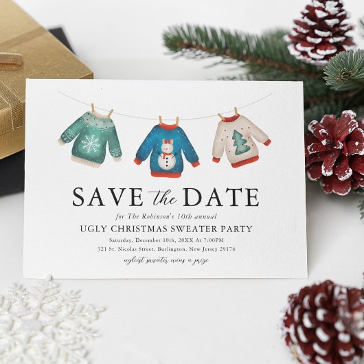 Invitation à une soirée pull de Noël laid