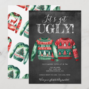 Invitation à une soirée pull de Noël laid