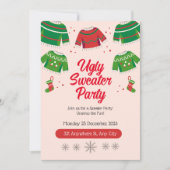 Invitation à une soirée pull moche (Devant)