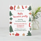 Invitation à une soirée pull moche amusant (Debout devant)