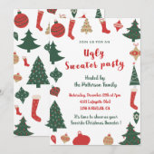 Invitation à une soirée pull moche amusant (Devant / Derrière)