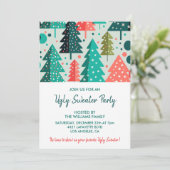 Invitation à une soirée pull moche Forêt Chute de  (Debout devant)
