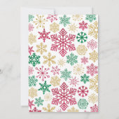 Invitation à une soirée pull moche moderne Flocons (Dos)