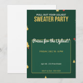Invitation à une soirée pull moche Noël Fêtes (Devant / Derrière)