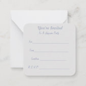 Invitation à une soirée pyjama : (Dos)