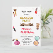 Invitation à une soirée pyjama au spa de maquillag (Debout devant)