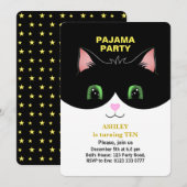 Invitation à une Soirée Pyjama & Chat Smoking Mign (Devant / Derrière)