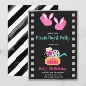 Invitation à une soirée pyjama cinéma (Devant / Derrière)