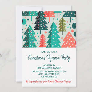 Invitation à une soirée pyjama d'adulte sous la ne