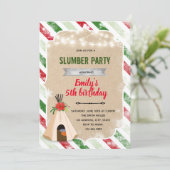 Invitation à une soirée pyjama de Noël (Debout devant)