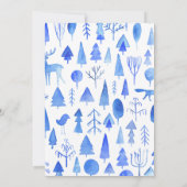 Invitation à une soirée pyjama de Noël à l'aquarel (Dos)
