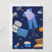 Invitation à une soirée pyjama entre garçons (Dos)