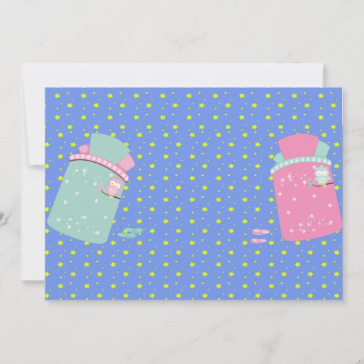 Invitation à une soirée pyjama Invitation d'annive (Dos)