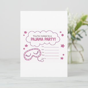 Invitation à une soirée pyjama pour filles