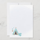 Invitation à une soirée pyjama sous tipi pour garç (Dos)