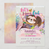 Invitation à une soirée pyjama Tente de paresseux (Devant / Derrière)