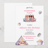 INVITATION À UNE SOIRÉE PYJAMAS FÉMININS (Devant / Derrière)