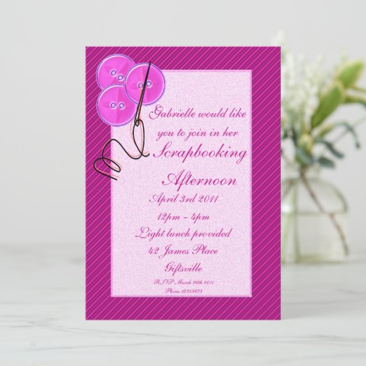 Invitation à une soirée scrapbooking/artisanat (Debout devant)