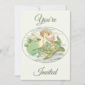 Invitation à une soirée sirènes vintage sous l'océ (Devant)