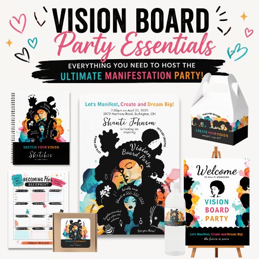 Invitation à une soirée tableau de visualisation