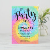 Invitation à une soirée Tie Dye C'est l'heure de l (Debout devant)