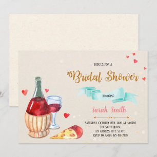 Invitation à une soirée vin et fromage