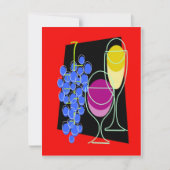 Invitation à une soirée vinicole, ajoutez et modif (Devant)