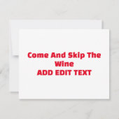 Invitation à une soirée vinicole, ajoutez et modif (Dos)