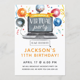 Invitation à une soirée virtuelle