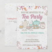 Invitation à une Tea Party et un High Tea (Devant / Derrière)
