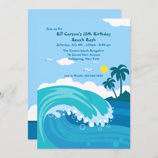 Invitation À Une Vague (Devant / Derrière)