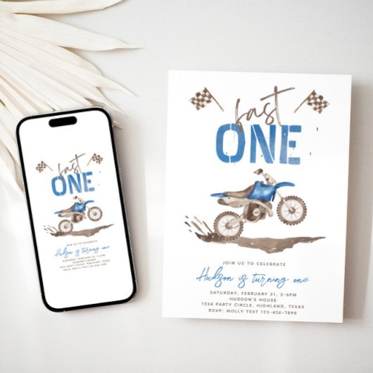 Invitation à vélo Blue Fast One Dirt