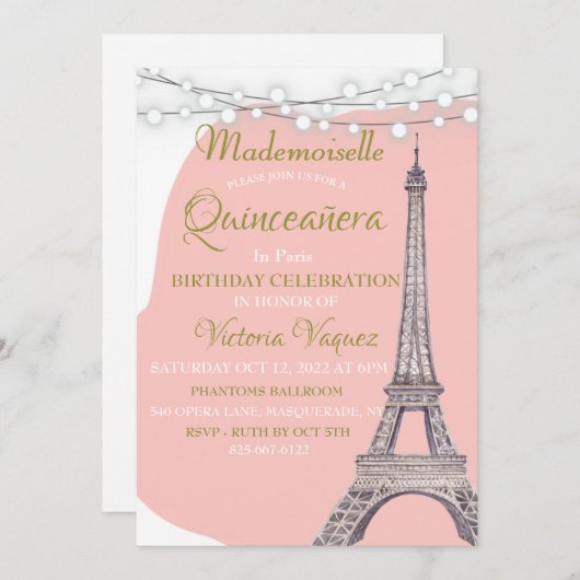 Invitation à venir à Paris (Devant / Derrière)