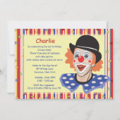 Invitation à visage clown (Devant)
