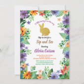 Invitation à voir et à boire de Pâques lapin (Devant)