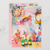 Invitation à vol de cochons pour le Nouvel An (Devant / Derrière)