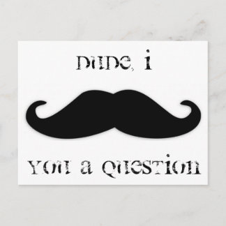 Invitation à vous poser une question avec moustach