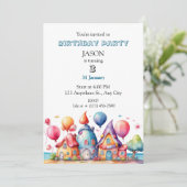 Invitation A Whimsical Village of Balloon (Debout devant)