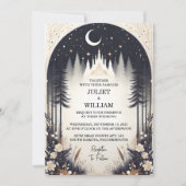 Invitation À Witch Magical Dream Mystical Stars Moon Mariage (Devant)
